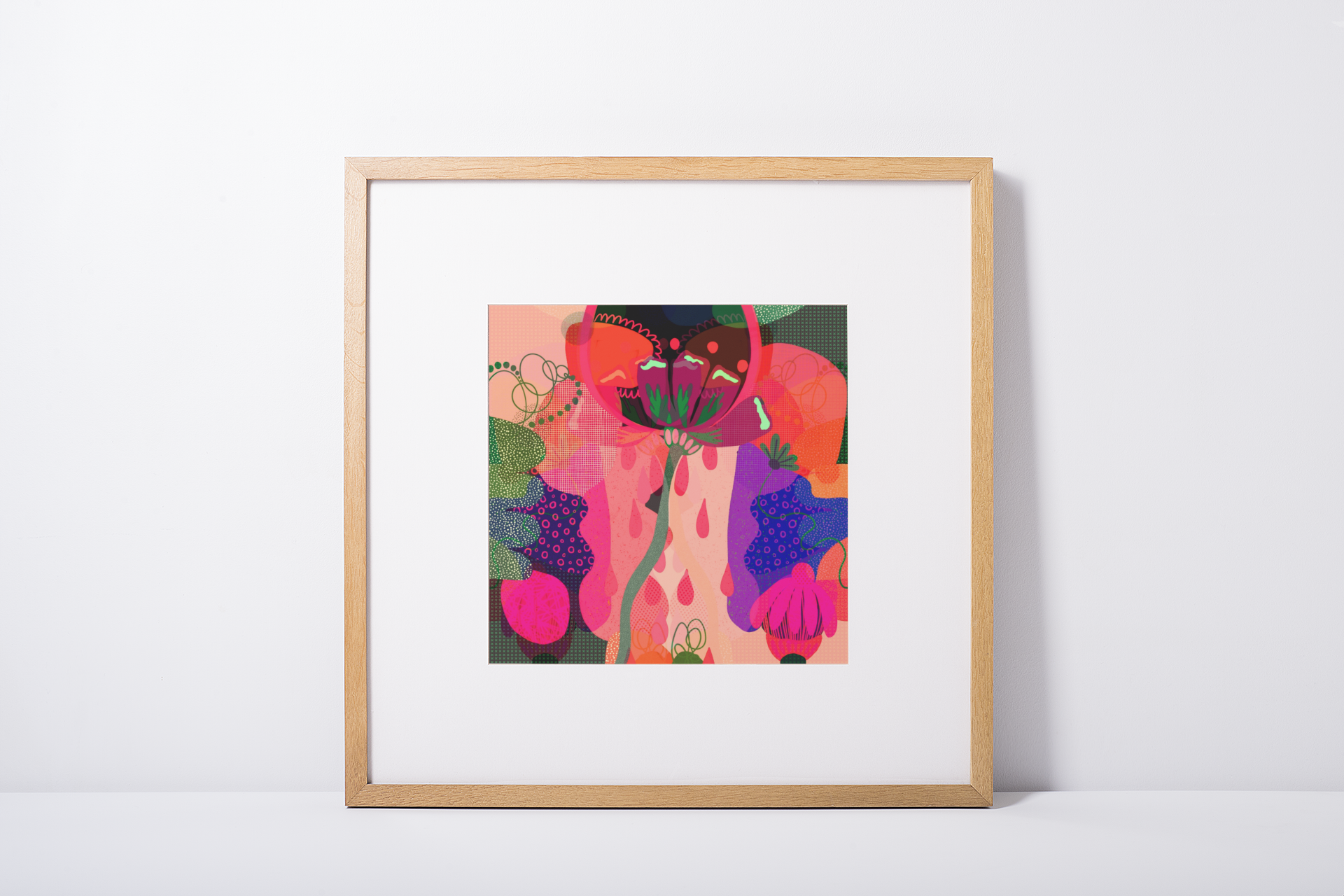 Wild Flourish – Square Giclée Art Print