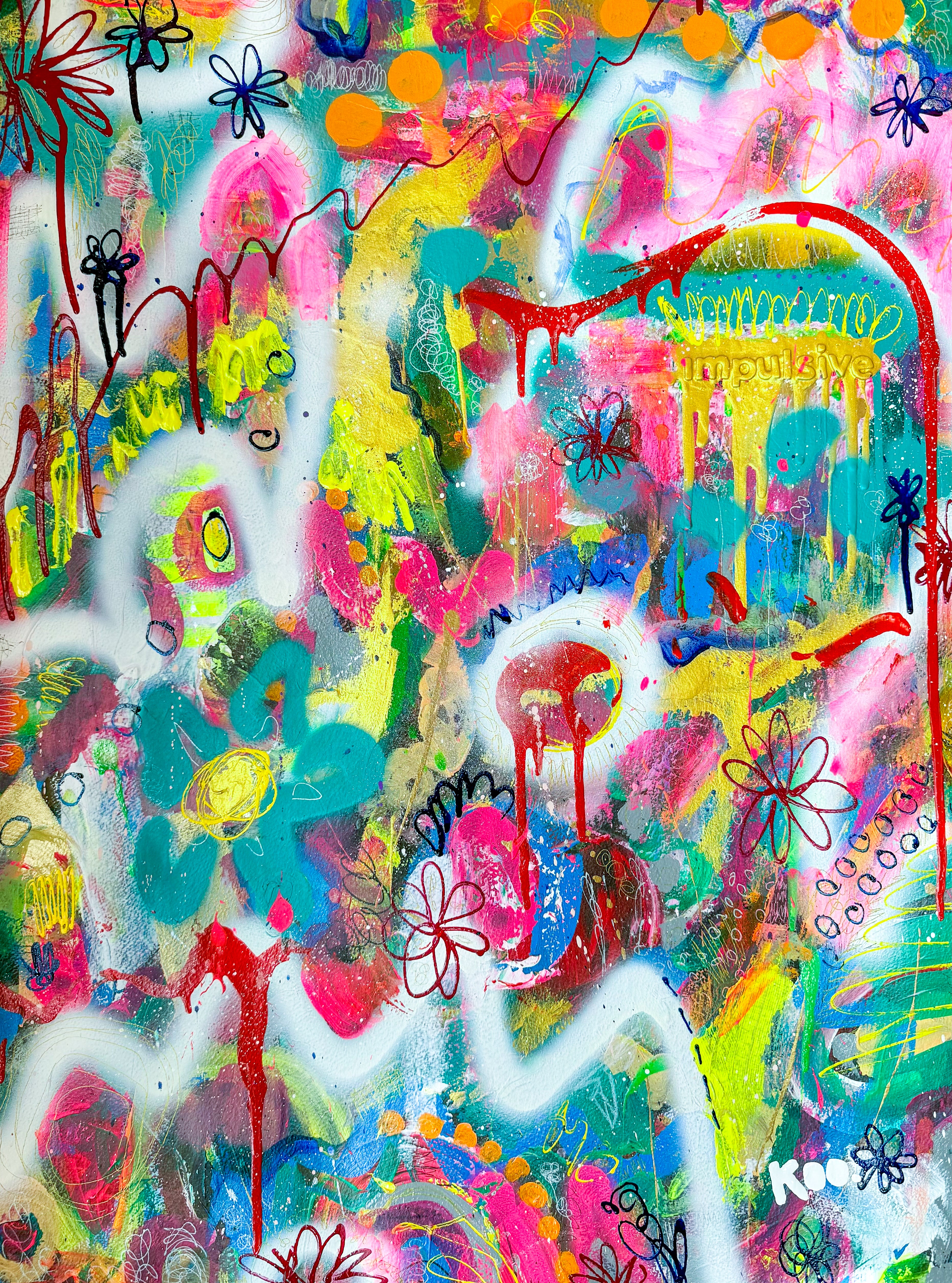 Impulsive - Original abstract painting on paper