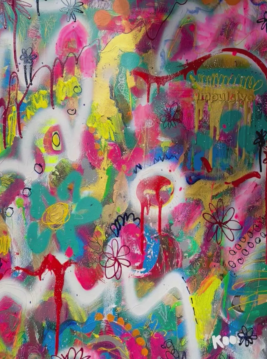 Impulsive - Original abstract painting on paper
